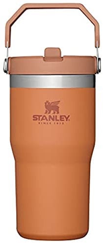 STANLEY IceFlow Stainless Steel Tumbler with Straw - Vacuum Insulated Water Bottle for Home, Office or Car Reusable Cup Leak Resistant Flip Cold 12 Hours Iced 2 Days (Ochre)
