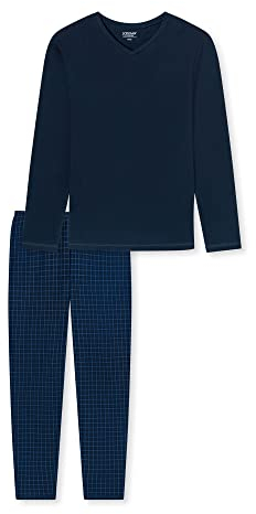 Uncover by Schiesser Herren Schlafanzug lang, Nachtblau, 52