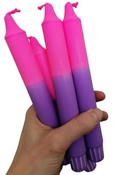 Lichtblick Kerzenmanufaktur/Dip Dye Kerzen/PURPLE CLOUDS / 4er Set