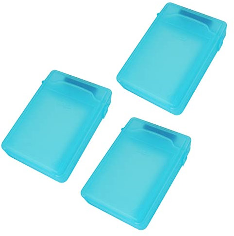 Mengmen 3Stck 3,5 Zoll IDE/SATA HDD Aufbewahrungsbox (Blau)