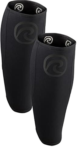 Rehband Neopren Wadenbandage 1 Stück oder 1 Paar, Kompressionsbandage für Wade und Schienbein, Schienbeinschutz für Deadlifts, Farbe:Carbon/Schwarz - 1 Paar, Größe:M