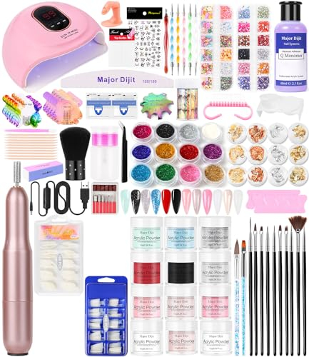 Nagelfräser für Gelnägel mit UV Lampe für Gelnägel set,nagelfräser,Nagelzubehör, Acrylic Powder,Nagelfeilen,Nagelstudio Set für UV Nageldesign Gelnägel Nagelset Nail Art Geschenke Frauen