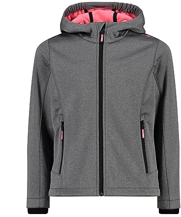 CMP Softshell Jungen Kapuzen Jacke | für aktive Kinder, ergonomischer Schnitt, atmungsaktiv, Outdoor-Abenteuer, Funktionsjacke, atmungsaktiv, Sweatjacke