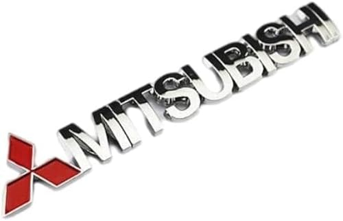 LICOME Auto Aufkleber für Mitsubishi, Badge Emblem Aufkleber, Logo Abziehbilder Emblem Abzeichen Autoaufkleber Schriftzug Karosserie Emblem Zeichen Zubehör