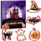 Halloween Ausstechformen Set 5 Stück Halloween Ausstechformen Edelstahl mit schützendem Silikonrand zum Backen - Kürbis, Fledermaus, Geist, Katze und Hexenhut