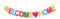 Koliphy Welcome Home Deko, Bunt Welcome Home Girlande Familie Partei Willkommen Zuhause Banner für Familie Rückkehr Familienfeiern