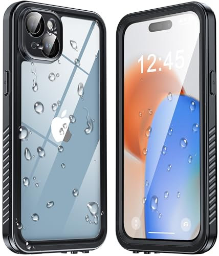 ANTSHARE for iPhone 15 Plus Case, IP68 Waterproof Shockproof iPhone 15 Plus Phone Case with [Built-in Screen/Camera Protector], Full Body Sealed Front and Back Cover for iPhone 15 Plus 6.7” (Black)