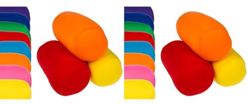 Out of the blue Mikroperlen-Nackenrolle - Nackenkissen - Die ideale Entlastung für Hals und Nacken - Für einen wohltuenden Schlaf - Microperlenkissen, Farblich Sortiert (Packung mit 2)