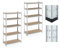 Relaxdays Scaffalatura zincata Pezzi Scaffale Carichi Pesanti, Set da 2, 180x100x40 cm, 5 Ripiani Alta Portata 500 kg, Garage, Acciaio, Argentato, Fibra di Legno