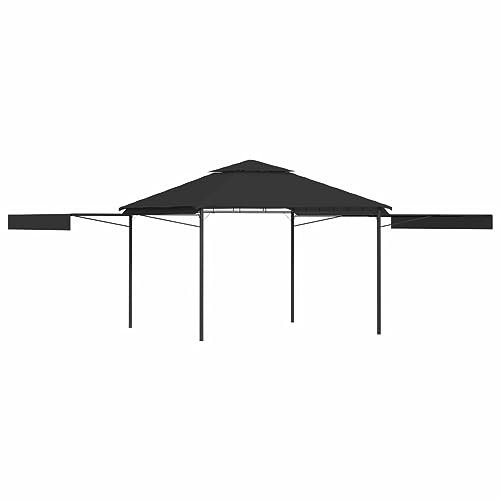 ARKEM Gazebo Pergola Con Telo Impermeabile Richiudibile E Struttura Rettangolare In Acciaio Inossidabile Ad Alta Densità, Per Arredo Giardino, Terrazzo e Attività Commerciale,Gazebo Tetto Doppio Esten