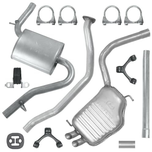 Polmo Schalldämpferset Auspuffanlage Auspuff für Audi A4 B6 2000-12/2004 1.9 TDI