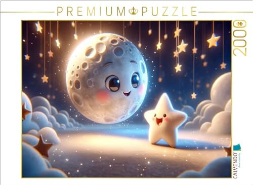 CALVENDO Puzzle Mondgespräche: Der kleine Stern und der Mond | 2000 Teile Lege-Größe 90 x 67 cm Foto-Puzzle für glückliche Stunden