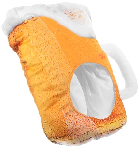 BRIGHTFUFU Plüsch Bierkrug Hut Lustiger Party Hut Mit Bierkrug-design Für Kostümpartys Junggesellenabschiede Und Fotoshootings Aus Weichem Material