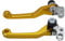 Kupplungsbremshebel Für Sur-Ron Light Bee S/X Für Segway X160 X260 Elektro-Geländewagen Links Rechts Einstellbarer Drehpunkt Motorradbremskupplungshebel Bremsgriffhebelstange (Color : Gold)