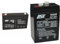 DSK 103201 - Versiegelte wiederaufladbare AGM-Bleibatterie 6V mit 7Ah & 10355 - Versiegelte wiederaufladbare AGM-Bleibatterie mit 6 V und 4,5 Ah