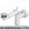 LAXARA Siphon télescopique pour lavabo - 1 1/4 - Siphon d'économie d'espace en plastique blanc - Siphon lavabo - Réglable horizontalement et verticalement | (avec bonde pop-up)