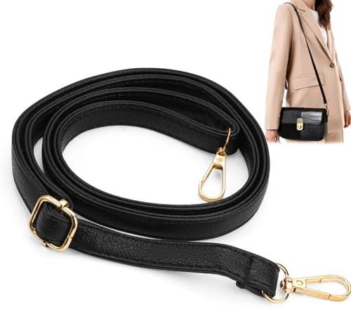 Correa de Cuero para Bolso Bandolera - Asa Ajustable 67cm-125cm para Bolsos y Bandoleras Cruzadas