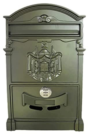 GddOGUK postkasten Classic Mailbox Wall Mount Post Box Creative Aluminium Drop Box Metal with Lock Mail Boxes Safe and Secure Parcel Box zuverlässig
