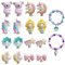 VONJUMA 8 Paia Orecchini A Clip Per Ragazze Orecchini A Clip Per Bambini Orecchini A Clip Orecchini Per Bambini Orecchini Per Ragazze Orecchini Da Principessa Unicorno Con 2 Braccialetti Con Perline