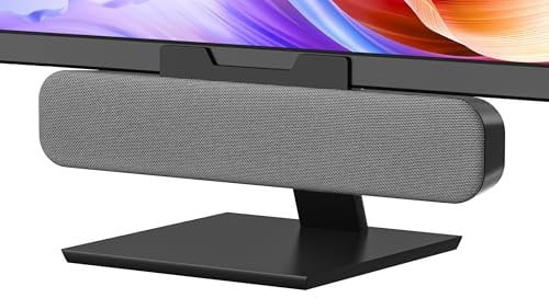 ADELGO PC Lautsprecher USB, Portable Computer Lautsprecher für PC, Desktop, Laptop, Mini Soundbar Speakers mit Clip-On-Design für Monitor, Plug and Play