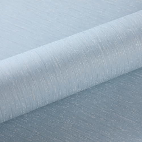 Beswitory Thick Plain Blue 3D Striped Wallpaper Luxury Modern Textured Embossed Mix Feature Wallpaper for Bedroom Adults Teenager Living Room Lounge Hallway Hall