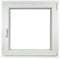 ALUCON Fenster 1000x1000 mm – Kunststofffenster 100x100 cm – Flügelfenster Innen Weiß/Außen Weiß – DIN Rechts