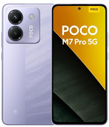 POCO M7 Pro 5G Smartphone, 8+256GB, Violet, Appareil Photo Sony 50MP avec OIS, Batterie 5110mAh, Charge Turbo 45W, Écran AMOLED 120Hz (Chargeur Non Inclus)
