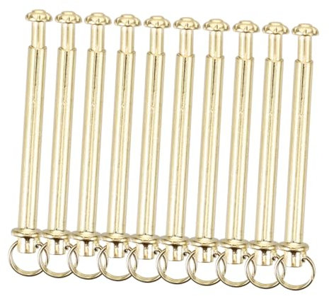 GETAJGHSD 10sätze Faltbare Fannägel Mit Metallrivet Reparaturverbinder Für Handventilatoren Hängering Für Professionelle Faltfächer Goldene Ausführung