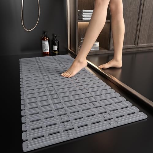 XIYUNTE Tapis de Douche Antidérapant avec Ventouses - Grand Format 90 x 40 cm - Anti-Moisissure pour Personnes Âgées