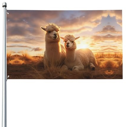 Alpaka Llama1 Druck Gartenflaggen Hofflagge einseitig Frühling Sommer Outdoor Urlaub Lustige Dekoration Flagge