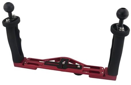 Orolotay Underwater Camera Tray Stabilizer Dual Handle Rig Underwater Tray Stabilizer Housing Bracket for Photography B