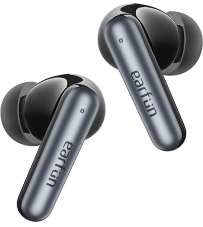 EarFun Air Pro 4i Écouteurs Bluetooth sans Fil, Réduction de Bruit | Hi-Res Audio, LDAC, 40 H d'autonomie, 6 micros, Charge Rapide, Connexion multipoint, IP55, Noir