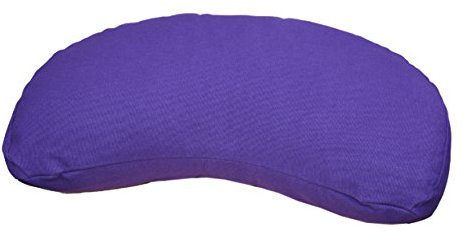 Yoga e Pilates cuscino a forma di mezzaluna rivestimento 100% cotone (42 x 20 x 12 cm), Lila
