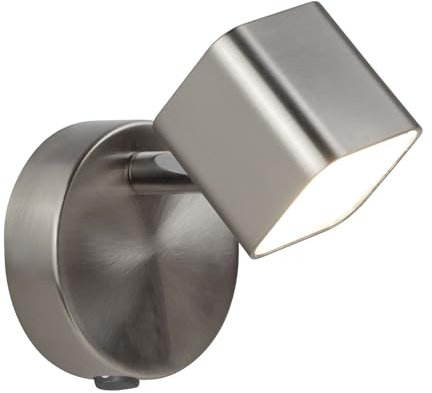 Searchlight 4231SS Quad 1 Light Wall Spotlight in Satin Silver & Glass