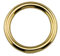 LENNIE 10x Rundring, O-Ring, Messing, Gold, Größe: 25 mm (1)
