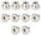 sourcing map Knurled Thumb Nuts, 10Pcs M4x0.7mm Iron Round Knobs Fasteners for 3D Printer Parts, Silver Tone