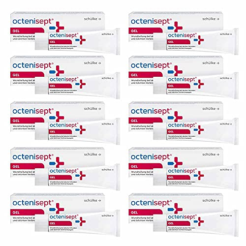 10x 20 ml Schülke Octenisept® Gel Wundgel Heilsalbe Verbrennungen Sonnenbrand Gel Schutz, Tube
