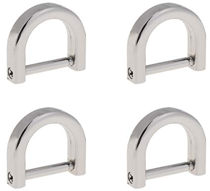 Artibetter d-ringe schraube in schäkel hufeisen u form d ring diy leder handwerk geldbörse schlüsselbund zubehör für gurt 4 stück