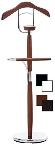 CLP Herrendiener Cardiff Mit Hosenstange Und Kleiderbügel I Unisex Kleiderbutler Metall & Holz I Stummer Diener In 4 Farben Erhältlich, Farbe:wenge