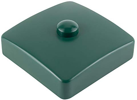 4 x Pfostenkappe eckig 91 x 91 mm grün Kunststoff – wetterfeste Abdeckkappe für Vierkantpfosten, UV-beständig, langlebiger Pfostenabschluss für Zaun und Garten