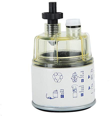 Gorgeri Fuel Filter, R12T Boat Fuel Filter Marine Yacht Fuel Water Separator Assembly Outboard Engine Filter