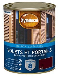 Xyladecor - Lasure Protectrice pour Bois Extérieur - Volets, Portails, Portes, Fenêtres - Couleur : Satin Noyer - Quantité : 1L - 5324262