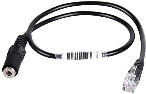 VoiceJoy Adattatore per cuffie da 3,5 mm CTIA a presa femmina RJ9/RJ10/RJ12 4P4C per cuffie/ricevitore per la maggior parte dei telefoni da ufficio