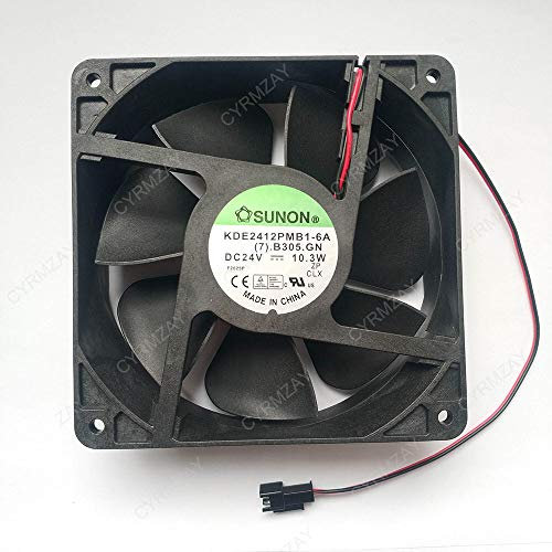 CYRMZAY Ventilador Compatible para Sunon KDE2412PMB1-6A DC 24V 10.3W 12038 120x120x38mm 12V Ventilador de refrigeración