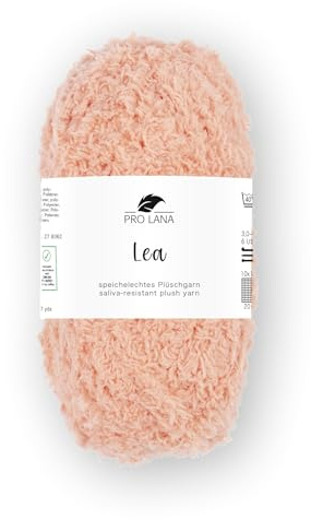 Pro Lana Lea speichelechtes Plüschgarn Teddygarn 25g 100% Polyester (23 lachs)