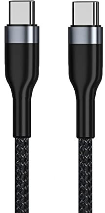USB C to USB C Charger Cable Fast Charger 60W PD 1M Type C Power Data Lead Weave Cable for MacBook Pro 2020/Air, iPad Pro 2021 for Samsung Galaxy S21 S20 Ultra Note 20, Pixel 6 5 4a 3 XL
