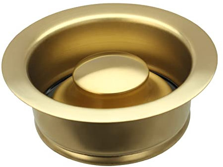 Kitchen Sink Brass Gold Finish Garbage Disposal Flange Stopper, One Size Disposal Rim, Fit 3-1/2 Inch Standard Sink Drain Hole
