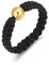 KnSam Echtschmuck Ring Damen Gold 18K 750, Eheringe Goldene Kugel Schwarz Seil Pärchen Ringe Verlobungsring Gr.50 (15.9)