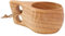 Risegun Handgefertigte Holz-Camp-Tasse, Holz-Camping-Tasse Mit Griff, Handpoliert, Schöne Holzmaserung, Kaffeetasse Für Camping Und Bushcraft, Leicht Und Langlebig