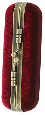 Healeved Kleines Lippenstift Etui Spiegel Tragbare Lippenstiftbox aus Aluminiumlegierung mit Vintage Design und Spiegel Lippenstifthalter für Handtasche als Geschenk für Frauen